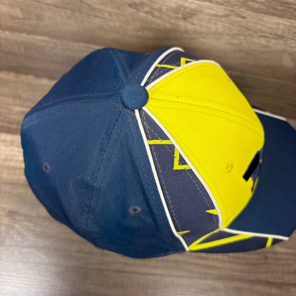 University of Michigan Adidas Cap Hat Blue Maize Stretch L/XL NCAA Football - Picture 5 of 10